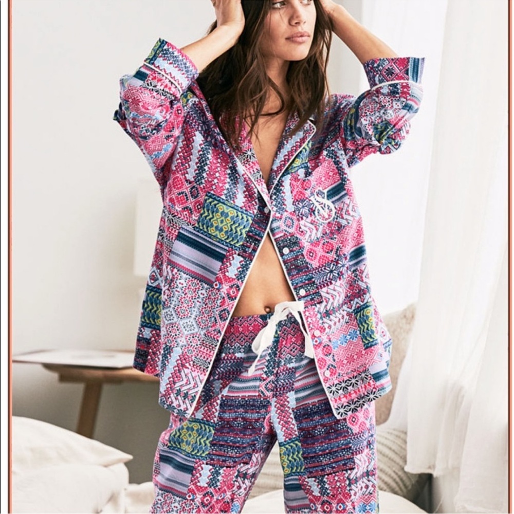 Victoria’s Secret Vintage Patchwork Pajama Pants Medium